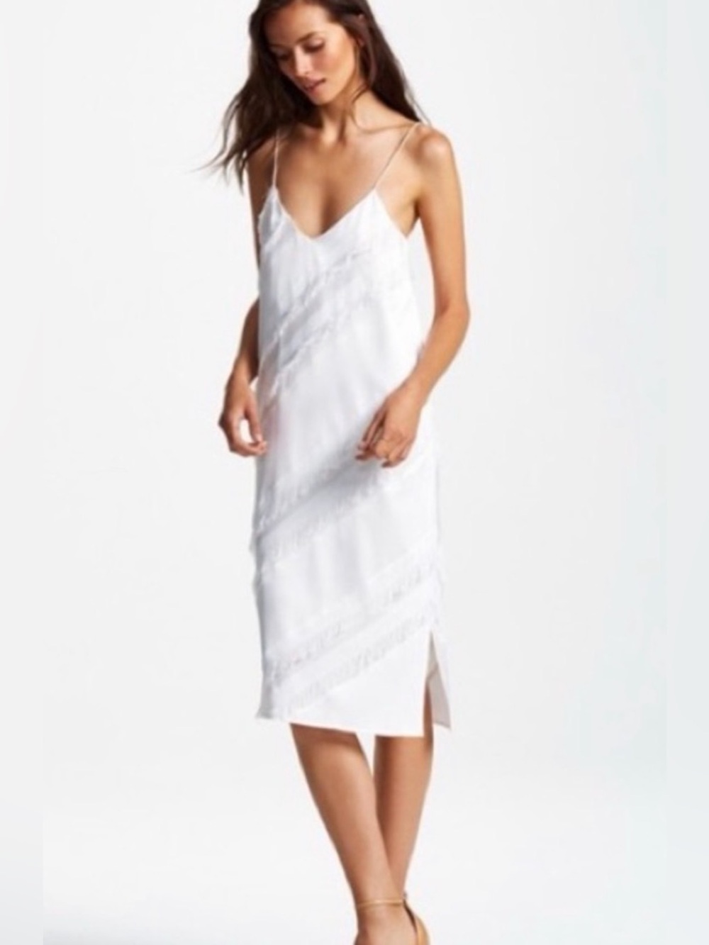 Ramy Brook - NWT Elegant Fringed “Elsa” Dress in White